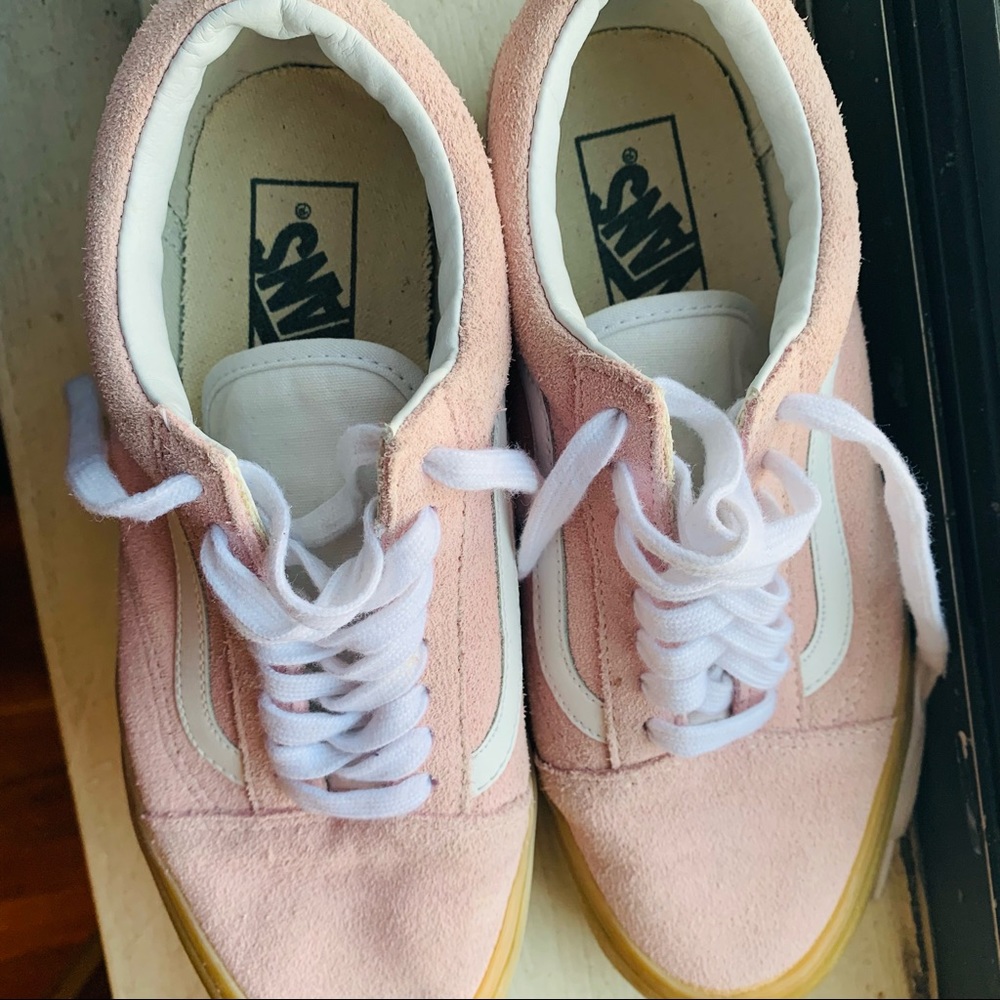 Vans women sneakers size 8 pink and white